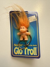 Glo Troll KEY-LITES - 1 1/2&quot; Dam Norfin Troll - Keychain Orange Hair Rare Trolls - $18.50