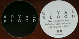 Set of 2 ROYAL BLOOD The Band&#39;s new album 2 x 4&quot; Sticker/Decal, New - £7.04 GBP