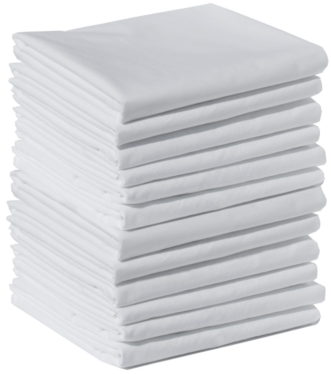 Polycotton Bulk Pack of 12 Queen Size Pillowcases, 200 Thread Count, White Queen - $52.95