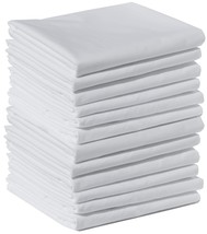 Polycotton Bulk Pack of 12 Queen Size Pillowcases, 200 Thread Count, White Queen - £42.32 GBP