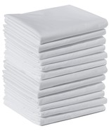 Polycotton Bulk Pack of 12 Queen Size Pillowcases, 200 Thread Count, White Queen - $52.95