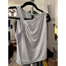 Wild Fable Light Blue Asymmetrical Ruched Tank Top G93E9W New - $8.73