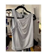 Wild Fable Light Blue Asymmetrical Ruched Tank Top G93E9W New - $7.86