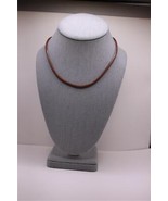 NIB ChainHouse  28&quot;Brown Rope 2MM Wide Stainless Steel Twist Clasp Neckl... - $358.83 MXN