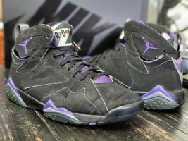 2019 Jordan Retro VII Ray Allen Black/Purple Shoes 304775-053 Men 8 - $88.83