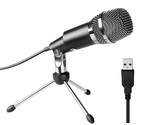 Usb Microphone, Plug And Play Home Studio Usb Condenser Microphone For S... - £27.32 GBP