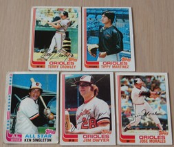 Topps 1981 Terry Crowley and 4 plus Orioles Baseball cards set # 52 - £0.78 GBP
