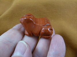 (Y-FRO-564) baby red jasper FROG stone gemstone CARVING figurine I love ... - €13,46 EUR