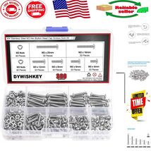 304 Stainless Steel Hex Button Head Screws &amp; Nuts Kit – 360 Pieces - $34.53 CAD