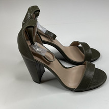 Qupid NIB go to heel lizard khaki green SZ 9 high heel ankle strap shoes SF - $16.84