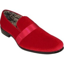 Mens AFTER MIDNIGHT Formal Stage Prom Award Tux shoes Velvet 6660 Christmas Red image 7