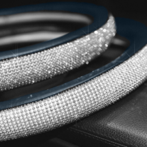 Rhinestone Steering Wheel Cover - Pink Silver - $33.66+