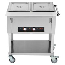 VEVOR 2-Pan Commercial Food Warmer, 2 x 20.6QT Electric Steam Table, 1000W Profe - $658.49
