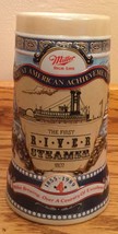 Miller High Life Beer Stein 1989 Great American Achievements No.4 RIVER STEAMER - £10.34 GBP