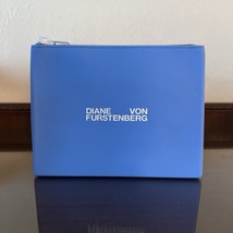 Diane Von Furstenberg Bag Pouch Waterproof Silicone Swim Rubber Blue Zip Up - $15.38