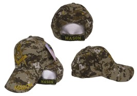 12 Freemason Mason Masonic Acu Desert Digital Military Style Embroidered Hat Cap - £76.45 GBP