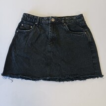 Cotton: On Every Day Denim Skirt Youth Women’s Size 4 Black Distressed (28×15) image 11