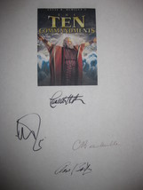 The Ten Commandments Signed Script Film Movie Screenplay X4 Autographs Charlton  - £18.37 GBP
