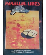 Parallel Lines 1981 Sci-fi Painting Art Book by Peter Elson, Chris Moore... - $98.99