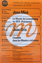 Miro - Juan Gris - Cezanne -Original poster Reunion National Museums -1974 - £108.87 GBP