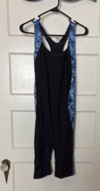 Women&#39;s Black and Blue One Piece Swimsuit Racerback Boy Leg Size XL - $30.10