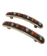 Set Of 2 Western Cowboy Cowgirl Boots Drawer Cabinet Door Bar Pull Knobs... - €22,31 EUR