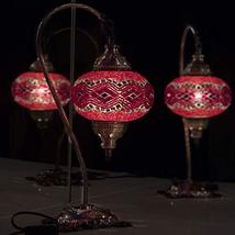 Turkish Lamp, Tiffany Lamp 2021 Mosaic Stained Glass Boho Moroccan Lante... - £48.96 GBP