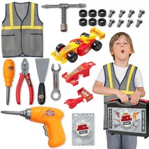 Kidewan Kids Tool Set With Electric Toy Drill, Toy Race Car Modification Constru - £23.71 GBP