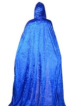 Unisex Hooded Cloak Role halloween Cape Play Costume Full Length Blue Pl... - £45.09 GBP