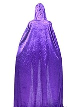 Women&#39;s Velour Hooded Cloak Role Cape Play Costume Purple Plus size 170cm - £45.09 GBP