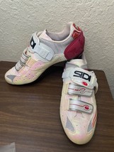 Sidi Carbon Craquele Size 9.5 Red &amp; White New Road Cycling Shoe - £92.55 GBP