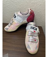 Sidi Carbon Craquele Size 9.5 Red &amp; White New Road Cycling Shoe - $169.78 CAD