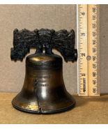 Vintage Miniature Metal Liberty Bell Souvenir Replica 3.5 inches tall 3.... - £7.53 GBP