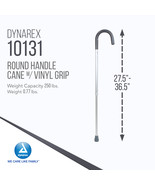 Dynarex Round Handle Vinyl Grip Cane, Adjustable Height 27.5–36.5&quot;, 250 ... - $20.99
