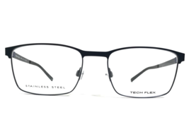 Tech Flex Eyeglasses Frames 30148S SP12 Grey Blue Square Full Rim 54-18-145 - £36.60 GBP
