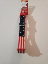 Top Paw Americana Flag Star Spanglin Fouth Of July Dog Collar Medium 14-20&quot; - £7.73 GBP