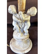 Antique Cherubs Spelter Shabby Peeling Paint Boudoir Table Lamp Base Chi... - $835.20 MXN