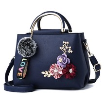 Fashion Leather Women&#39;s  Bags Women Casual Wild Retro Lock Embroidery Designer H - £151.18 GBP
