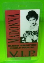 Madonna Blond Ambition VIP Backstage Pass Original 1990 Concert Tour T-Bird - $18.98
