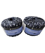 Berroco MOSAIC FX Ribbon 2 Yarns #4674 Blues Italy - $13.30