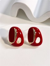 Rop earrings temperament female accessories design sense red and white earrings jewelry thumb200