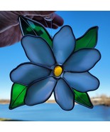 White Green Yellow Floral Flower Hanging Stained Glass Home Decor 7&quot; - $318.81 MXN
