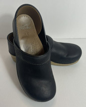 Dansko Women Clog Black Leather EU Size 41 US 10.5-11 see photos - £20.21 GBP