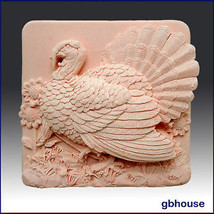 egbhouse, Thanksgiving Turkey-Soap/polymer/clay/cold porcelain 2D silicone mold - £22.15 GBP