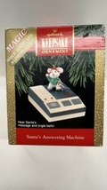 Hallmark 1992 Santas Answering Machine Voice &amp; Sound Magic Christmas Ornament - £11.63 GBP