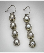 .925 Sterling Silver and Freshwater Button Pearl Earrings - $221.98 CAD