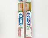 TWO New Vintage Oral B 60 Adult Soft End Bristles Yellow Toothbrush USA - £23.72 GBP
