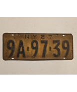 1927 New York  License Plate #9A-97-39 - Vintage - Babe Ruth Era - Man Cave - $48.10 CAD