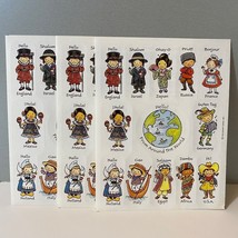 Vintage Hallmark Kids Around The World Sticker Sheets - £11.94 GBP