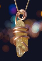 Kundalini African Congo Citrine Lemurian Pendant, Genuine South Africa #321 - €39,74 EUR